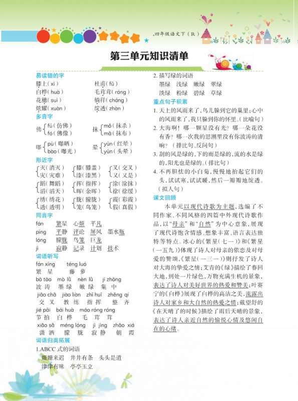 【2026最新合集版】《语文知识清单+基础测试卷》1-6年级下册-985文库