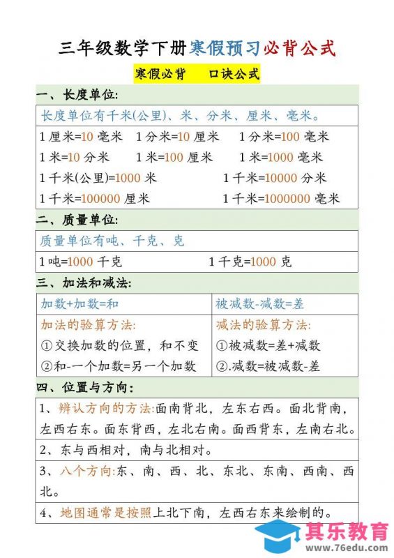 三下数学必备公式大全(3)-985文库