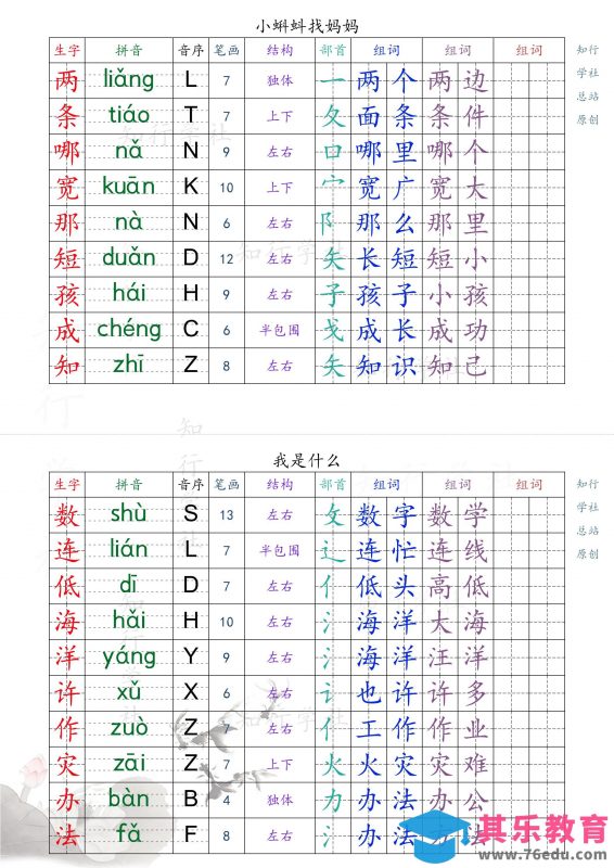 新版2025秋二年级上册语文课课贴_1-9页（后续更新）-985文库