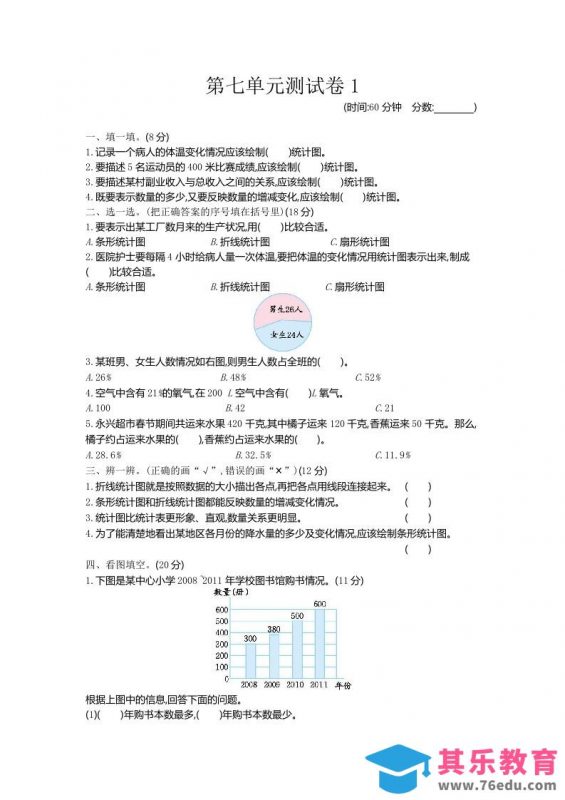 五下（54制）青岛版数学第七单元检测-1-985文库