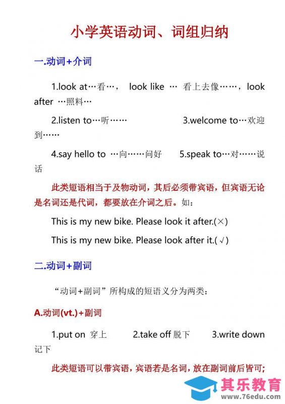 六年级下英语小学动词、词组归纳-985文库