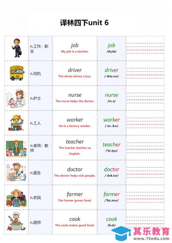 四年级下英语Unit6自然拼读专项《译林版》-985文库