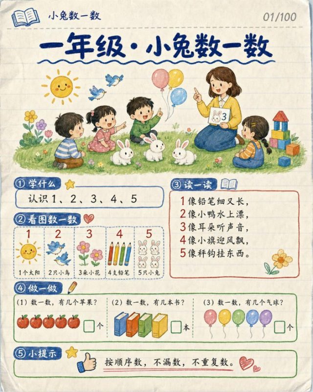 【10页高彩版】26秋一年级数学《第一课》课堂笔记.pdf-985文库