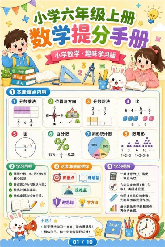 【10页高彩版】26秋小学数学六年级上核心知识点和学习方法.pdf-985文库