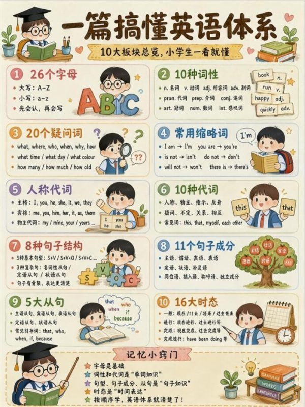 【11页高彩版】26秋超全英语语法图解|入门到进阶语法.pdf-985文库