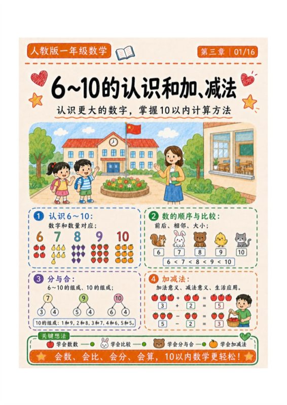 三-【16页高彩版】26秋6~10的认识和加、减法.pdf-985文库