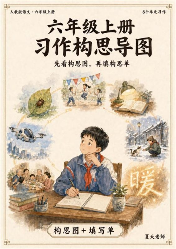 【高彩版20页】26秋六上习作构思图+构思单.pdf-985文库
