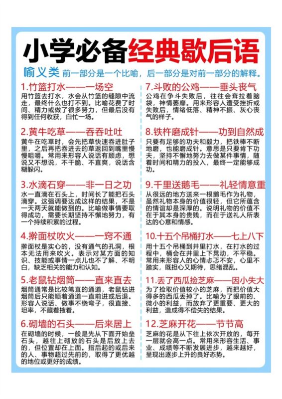 【13页完整版】26秋小升初小学歇后语.pdf-985文库